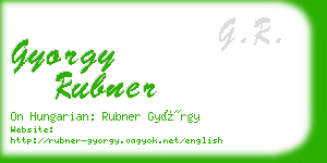 gyorgy rubner business card